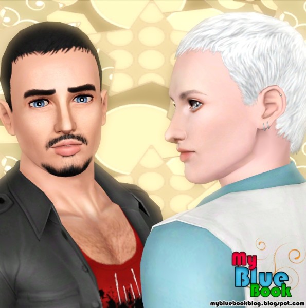 Masculine hairstyle retextured by TumTum Simiolino for Sims 3