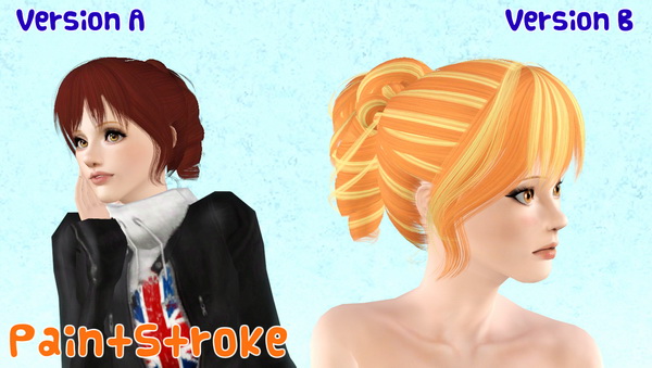 Twisted ponytail hairstyle NewSea`s Endless Songby retextured by Katty for Sims 3