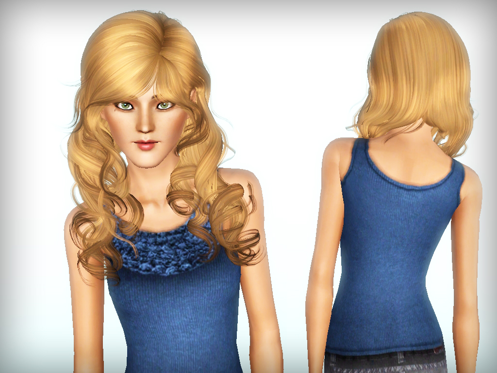 Newsea’s Azure Sky hairstyle retextured by Forever and Always Sims 3
