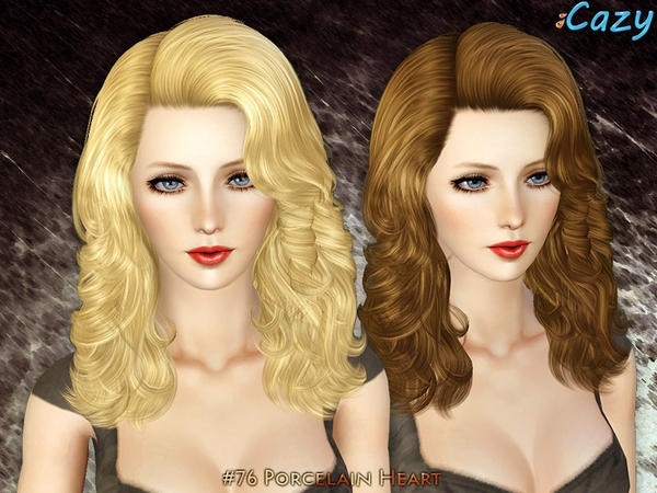 Porcelain heart hairstyle by Cazy for Sims 3