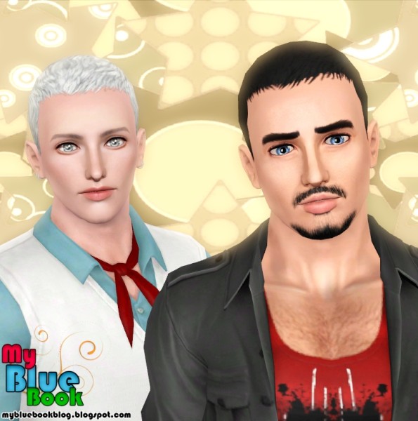 Masculine hairstyle retextured by TumTum Simiolino for Sims 3
