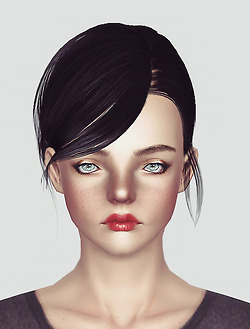 Small bun hairstyle retextrued by Momo for Sims 3