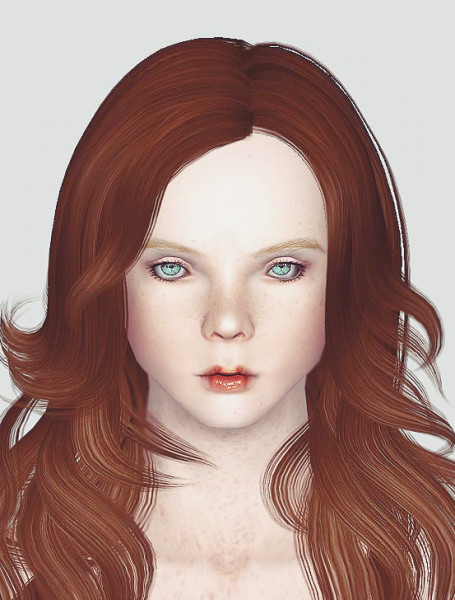 Dimensional wavy hairstyle Newsea`s Abbie retextured by Momo for Sims 3