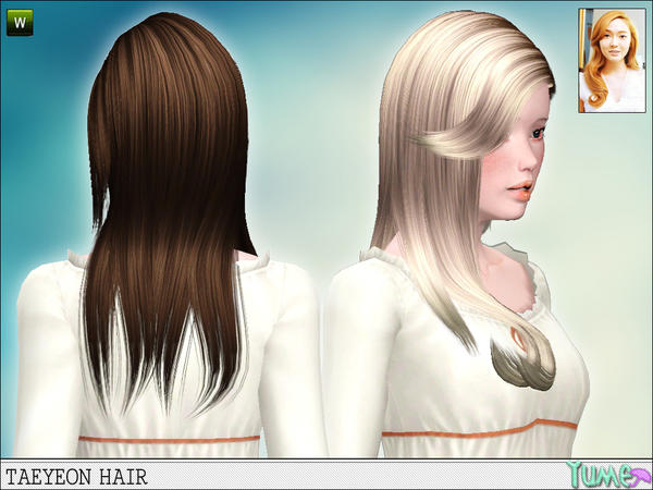Yume Taeyeon hair style by Zauma for Sims 3