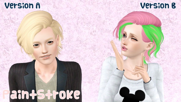 NewSea Rough Sketch hairstyle retextured by Katty for Sims 3