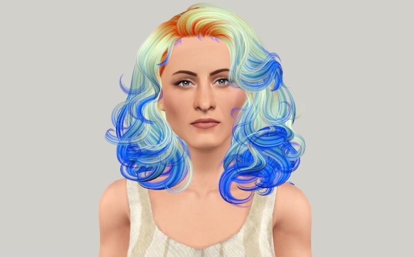 Shoulder curly haircut NewSea`s Miles Away retextured by Fanaskher for Sims 3