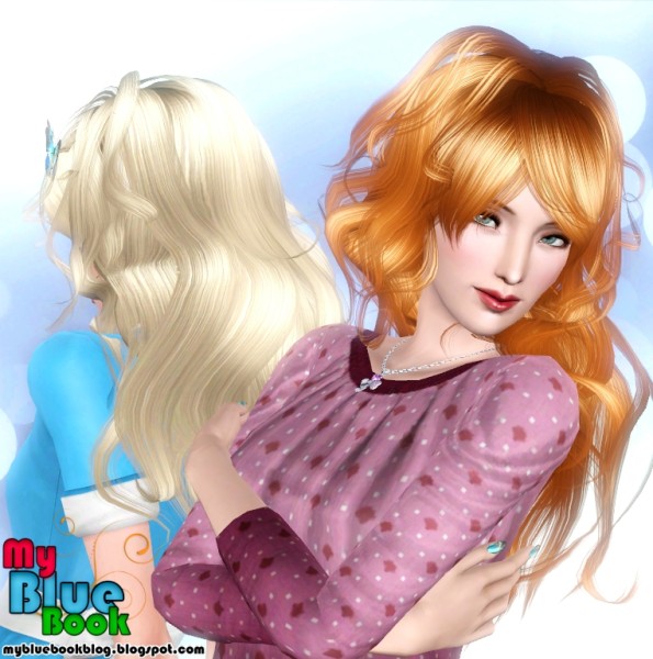 Wavy hairstyle Peggy`s retextured by TumTum Simiolino for Sims 3
