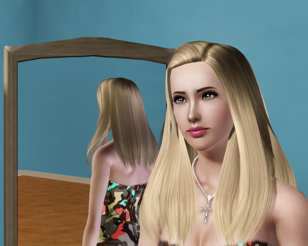 Augustin Natural Pushed Back hairstyle retextured by Savio for Sims 3