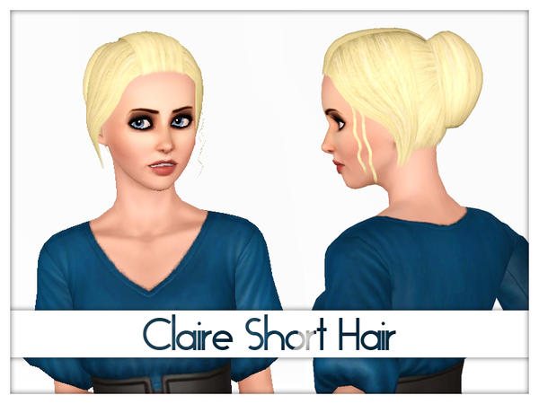 Claire bun hairstyle by Kiolometro for Sims 3