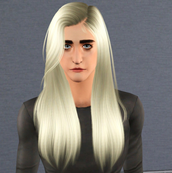 Parted to one side hairstyle Alesso`s Eve retextured by Ladesire for Sims 3