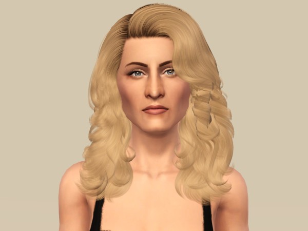 Huge waves hairstyle Cazy`s Porcelain Heart retextured by Fanaskher for Sims 3