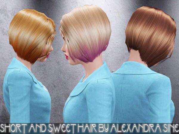Short and Sweet Hairstyle by Alexandra Sine for Sims 3