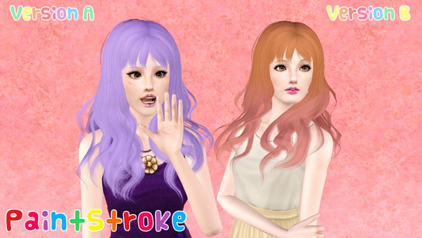 Chin length layers with bangs hairstyle NewSea`s Eva retextured by Katty for Sims 3