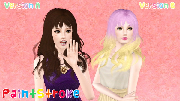 Chin length layers with bangs hairstyle NewSea`s Eva retextured by Katty for Sims 3