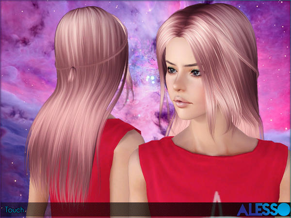 Touch jagged edges hairstyle by Alesso for Sims 3