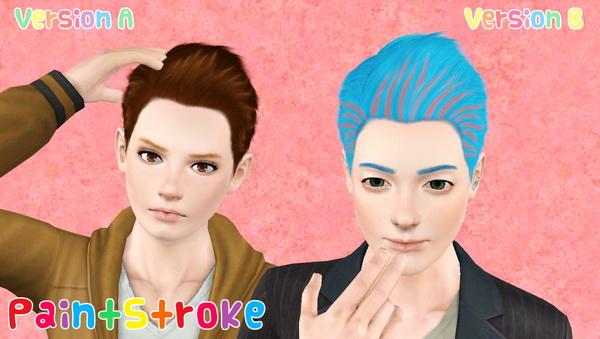 Crepe hairstyle for male Cazys DeAngelo retextured by Katty for Sims 3