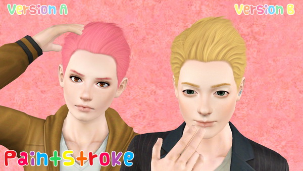 Crepe hairstyle for male Cazys DeAngelo retextured by Katty for Sims 3