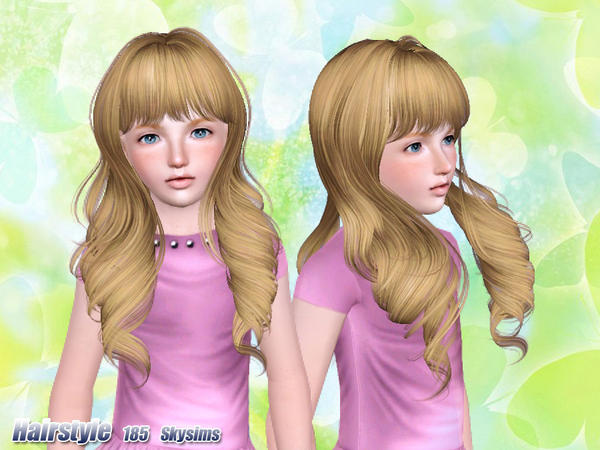 Twisted hairstyle 185 by Skysims for Sims 3