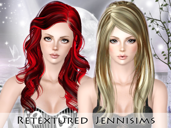 SkySims and Peggy hairstyles retextured by Jenni Sims for Sims 3