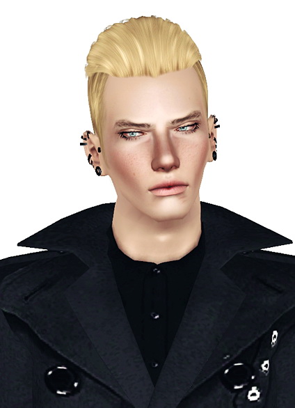 Slicked back hairstyle Nightcrawler 03 retextured by Jas for Sims 3