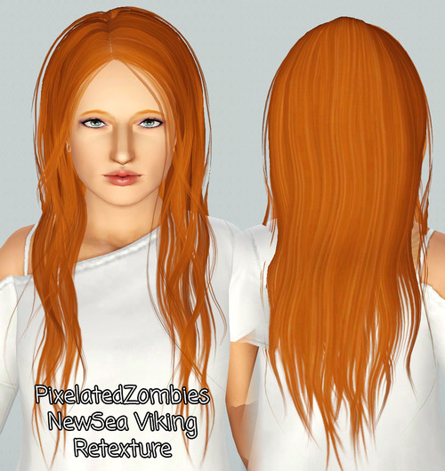 NewSea`s Viking hairstyle retextured by Pixelated Zombies for Sims 3