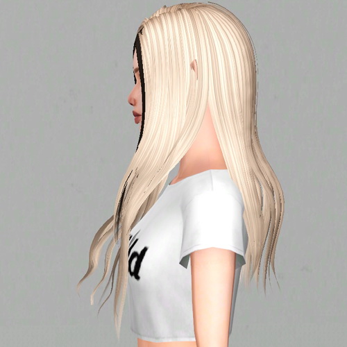 Skysims 147 two colors hairstyle retextured by Sjoko for Sims 3