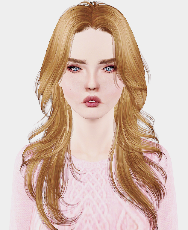 Newsea`s Melt Away hairstyle retextured by Sweet Sugar - Sims 3 Hairs