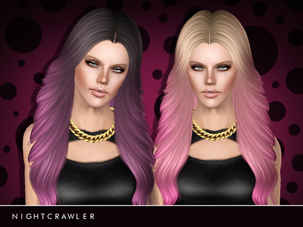 Middle parth hairstyle 18 by Nightcrawler for Sims 3
