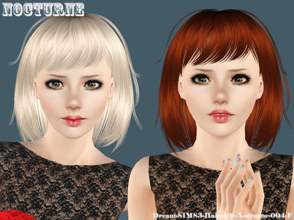 Nocturne hairstlye by Dream Sims 3 for Sims 3