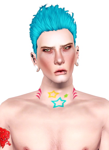 Short and spikey hairstyle Jan 07 retextured by Jas for Sims 3