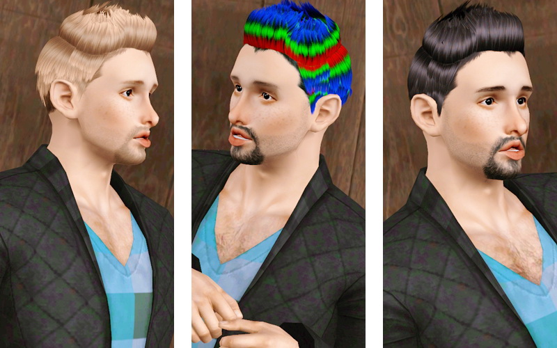 Jan's hairstyle for boys 08 retextured by Beaverhausen - Sims 3 Hairs