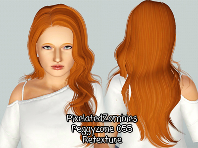 Peggy`s 055 hairstyle retextured by Pixelated Zombies for Sims 3