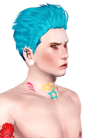 Short and spikey hairstyle Jan 07 retextured by Jas for Sims 3