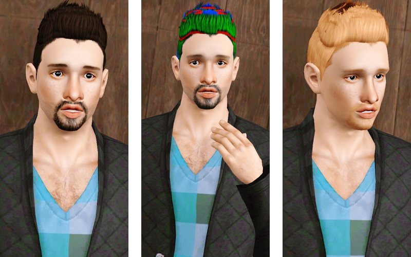 Jan's hairstyle for boys 08 retextured by Beaverhausen - Sims 3 Hairs