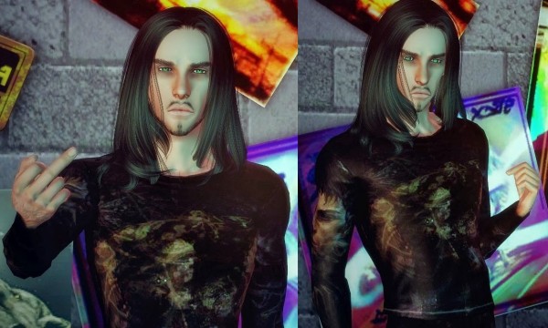 Coolsims/Anto hairstyle 107 converted for men by Salverin﻿  for Sims 3