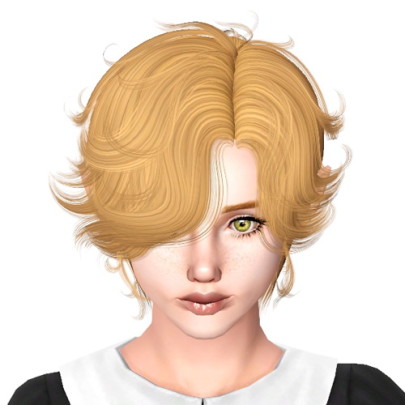 Newsea`s Attitude hairstyle retextured by Sjoko - Sims 3 Hairs