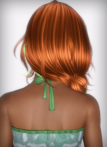 Side fishtail hairstyle NewSea`s Moonrise retextured by Forever and Always for Sims 3