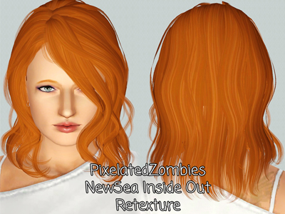 Front layers hairstyle NewSea`s Inside Out retextured by Pixelated Zombies for Sims 3