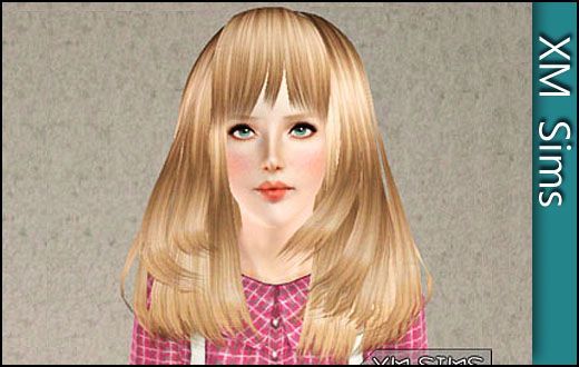 Below chin hairstyle by XM Sims for Sims 3