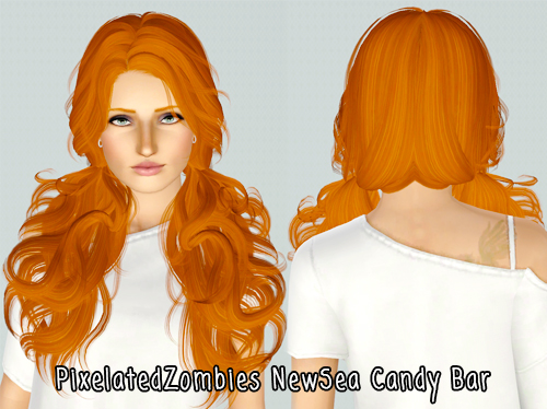 Rich waves hairstyle Newsea Candy Bar retextured by Pixelated Zombies for Sims 3