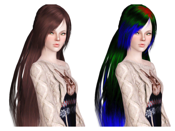 Peggy 021 and 0028 hairstyles retextured by Neiuro for Sims 3