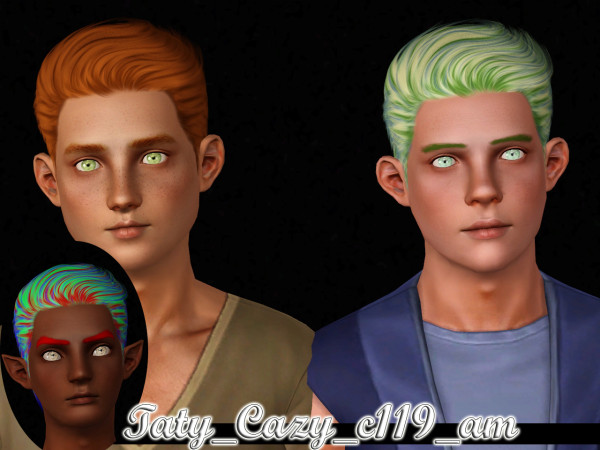 Hairstyles retextured by Taty for Sims 3