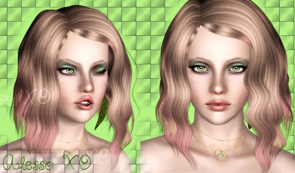 Alesso Xo hairstyle retextured by White Crow for Sims 3