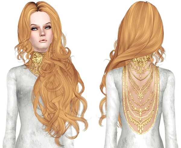 Dimensional waves hairstyle Newsea Hair Canalis retextured by Jas for Sims 3