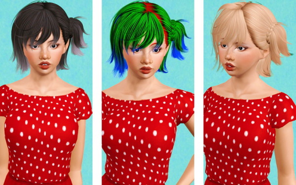 Newsea’s Hungry hairstyle retextured by Beaverhausen for Sims 3