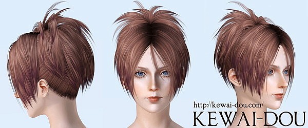 Sangrose spiny hairstyle by Mia Kewai Dou for Sims 3