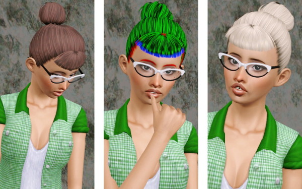 Momo’s Newsea hairstyle retextured by Beaverhausen for Sims 3