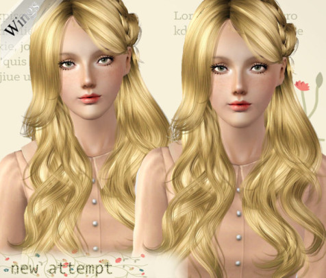 Two hairtsyle by Wings - Sims 3 Hairs
