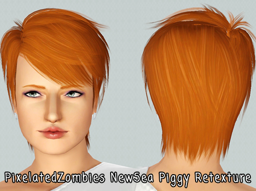 NewSea`s Piggy hairstyle retextured by Pixelated Zombies for Sims 3