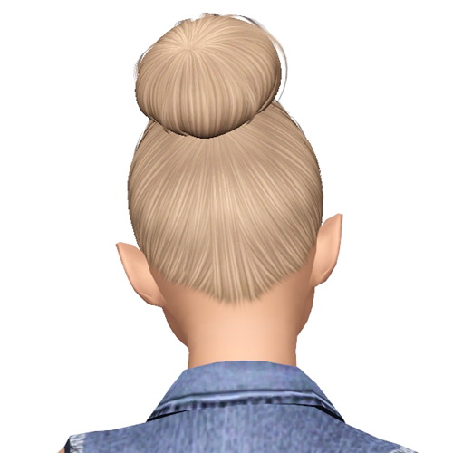 Nightcrawler Bun 06 hairstyle retextured by Sjoko for Sims 3